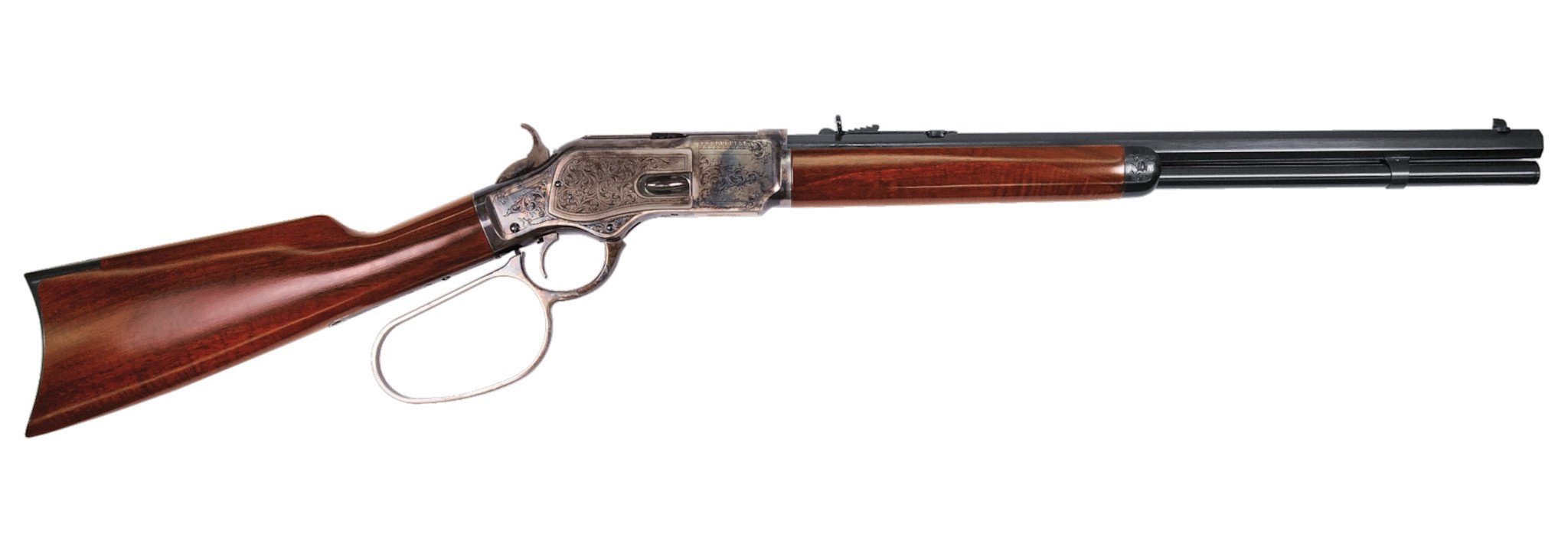 Uberti, 1873 Short Rifle Deluxe, 45 LC, 20", Case Hardened, 10RD, Lever Action Rifle