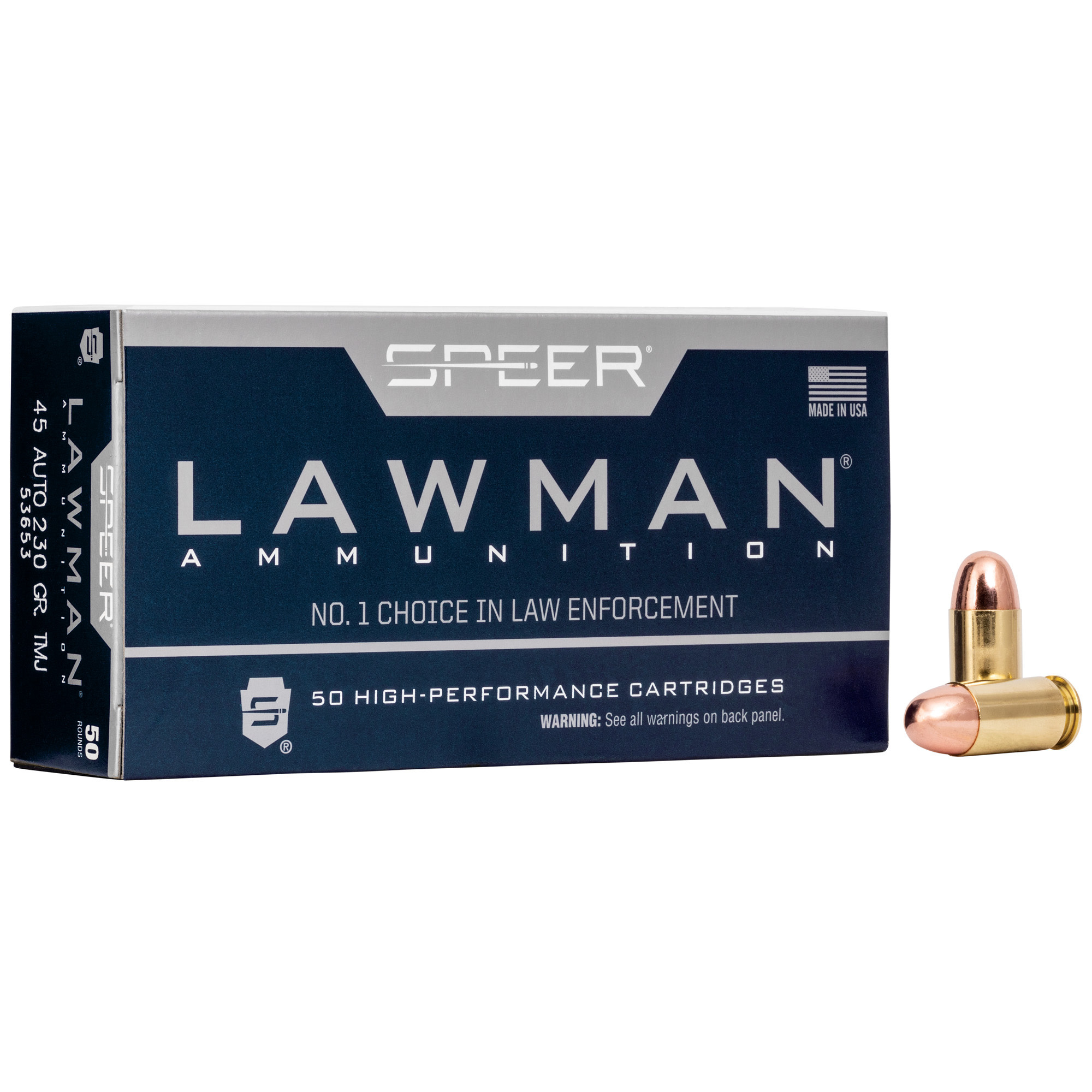 Speer Lawman Brass 45 AUTO 230GR TMJ 50RD Box