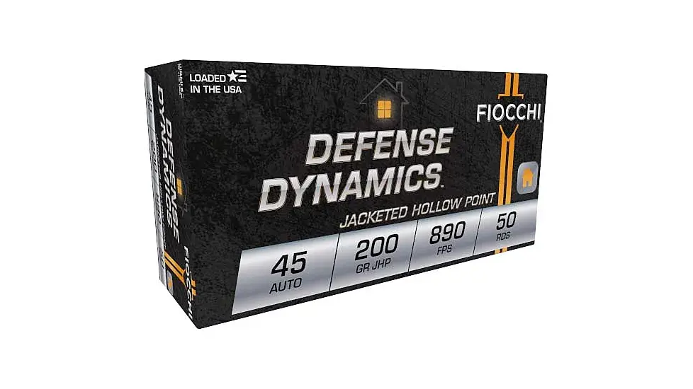 FIOCCHI AMMO 45 AUTO 200GR JHP 50rd Box