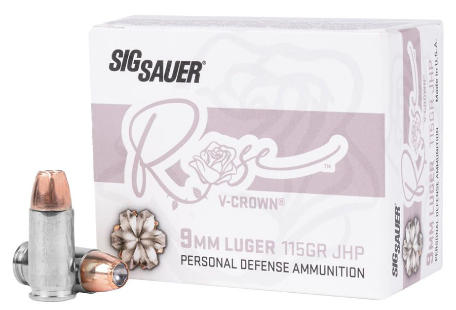 Sig Sauer, 9mm, 115GR Elite V-Crown Rose JHP, 20RD