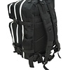 Tactical 45L Molle/Patch Black w/White Zipper Backpack