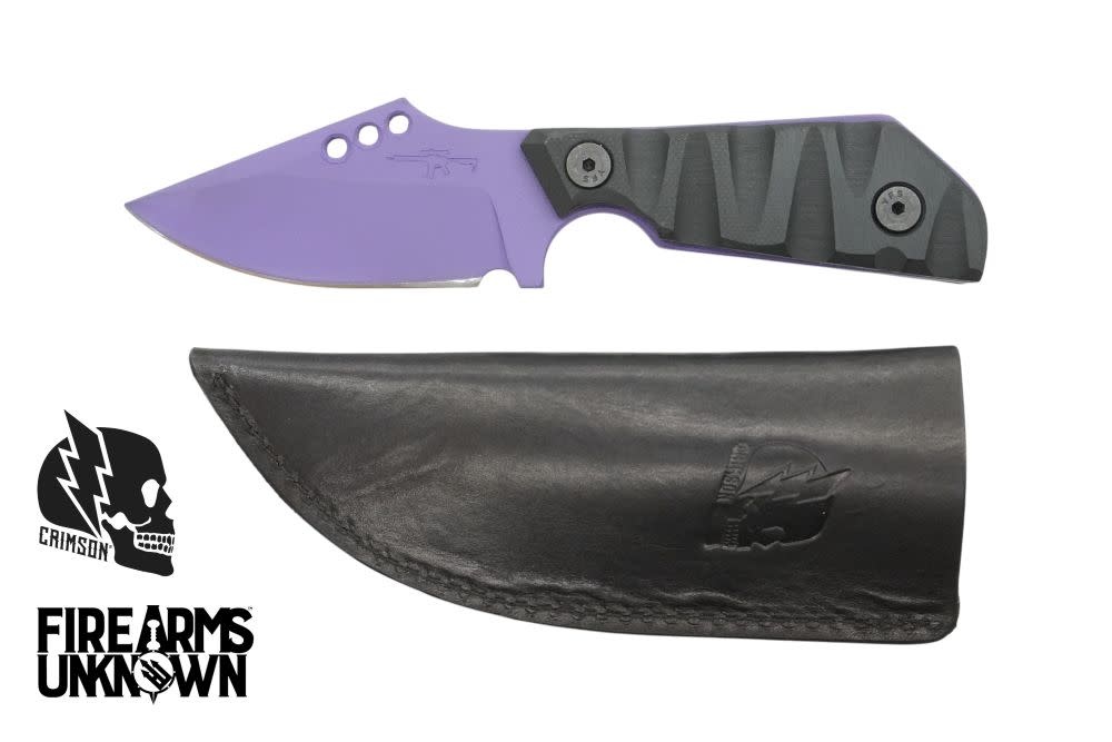 Crimson Knives - FU Exclusive Duke Fixed Blade Knife Cerakote Bright Purple
