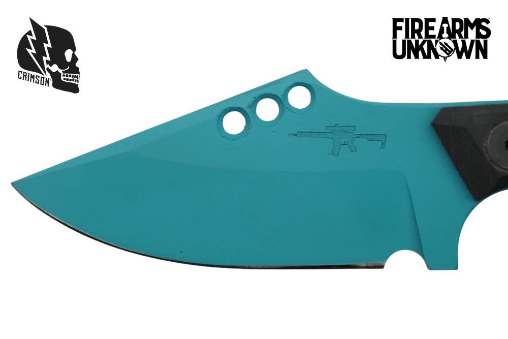 Crimson Knives - FU Exclusive Duke Fixed Blade Knife Cerakote Aztec Teal