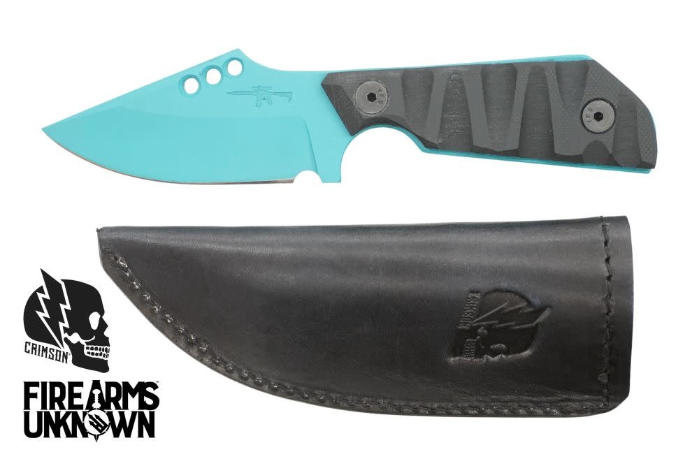 Crimson Knives - FU Exclusive Duke Fixed Blade Knife Cerakote Aztec Teal