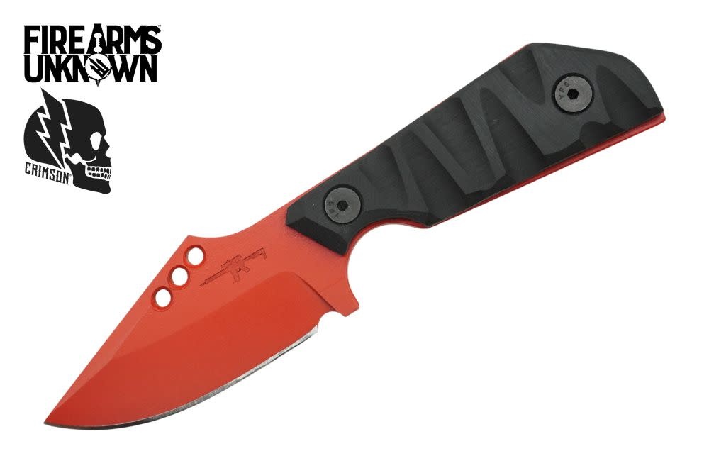 Crimson Knives - FU Exclusive Duke Fixed Blade Knife Cerakote USMC Red