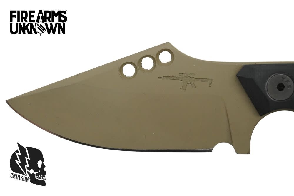 Crimson Knives - FU Exclusive Duke Fixed Blade Knife Cerakote Magpul FDE