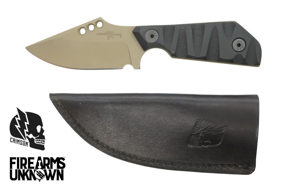 Crimson Knives - FU Exclusive Duke Fixed Blade Knife Cerakote Magpul FDE