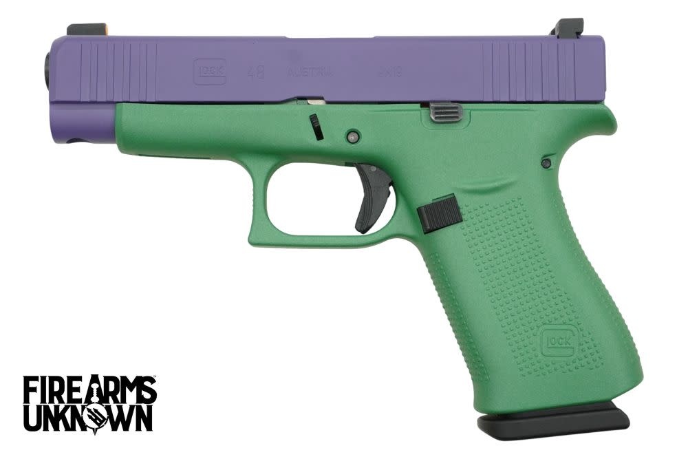 Glock G48 9MM Cerakote Squatch Green/Bright Purple Pistol