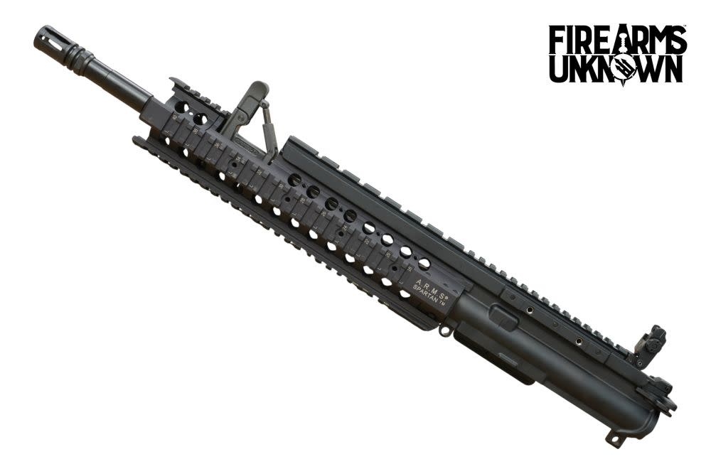 FU Custom AR15 14.5" BLK Upper W/ ARMS Spartan, Swan Sleeve