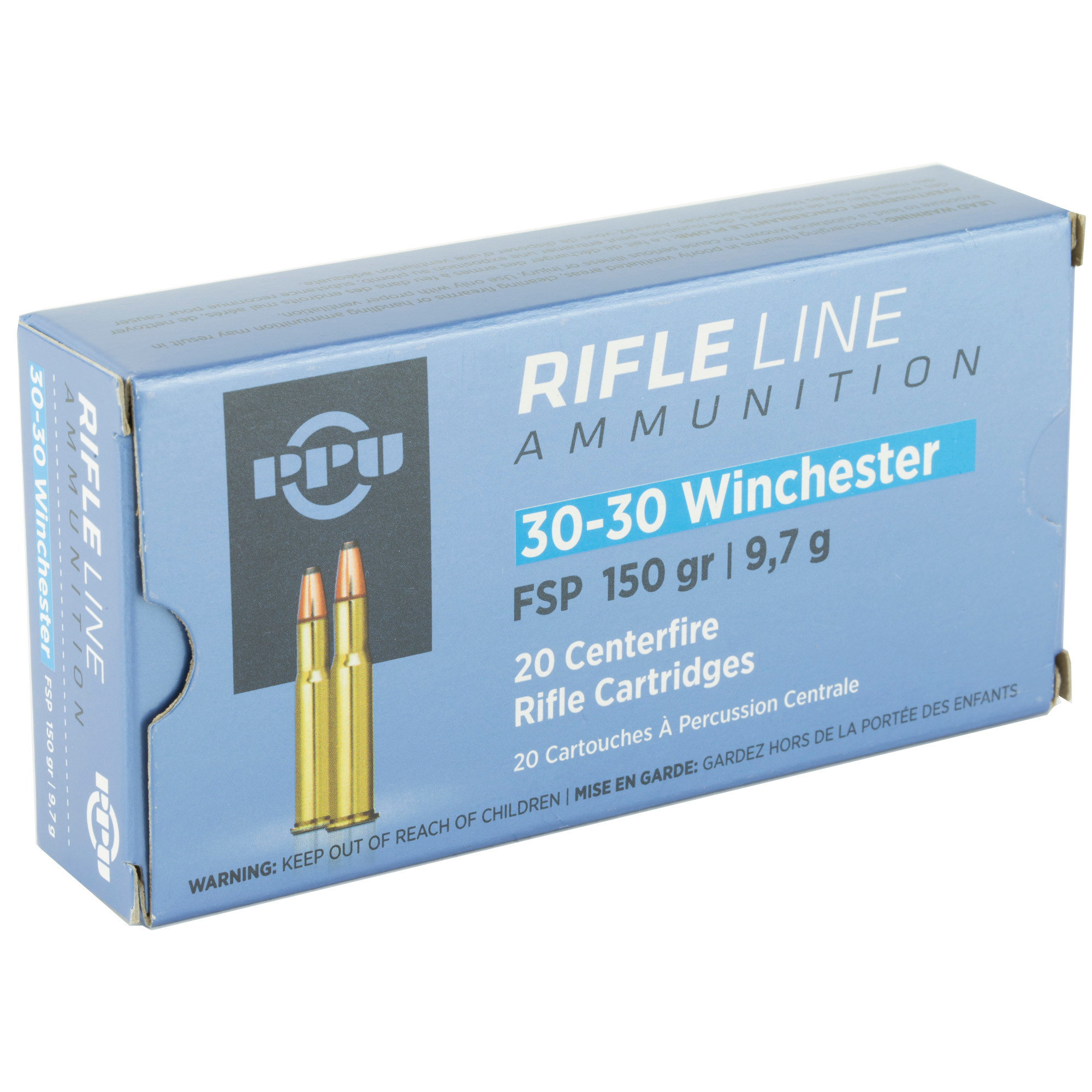 PPU  Rifle, 30-30, 150 Grain, Flat Soft Point, 20 Round Box