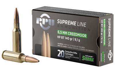 Prvi Partizan, Supreme, 6.5 Creedmoor, 140 Grain, Boat Tail Hollow Point, 20RD