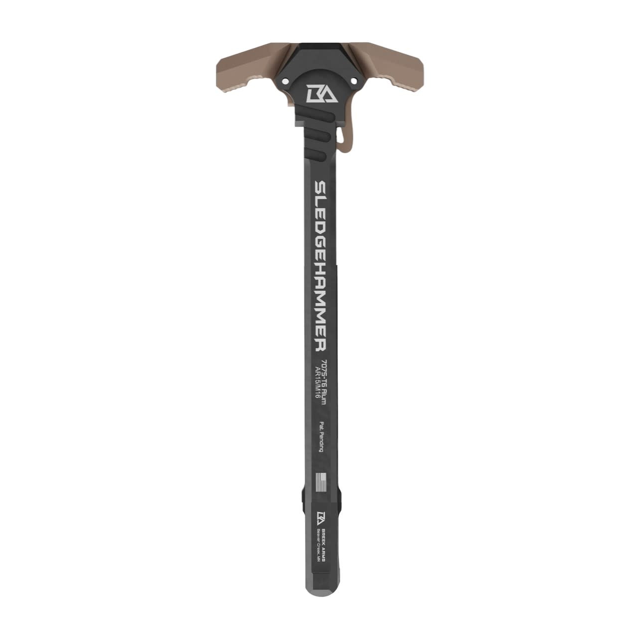 Breek Arms, Sledgehammer Gas Blocking Ambidextrous Charging Handle, FDE