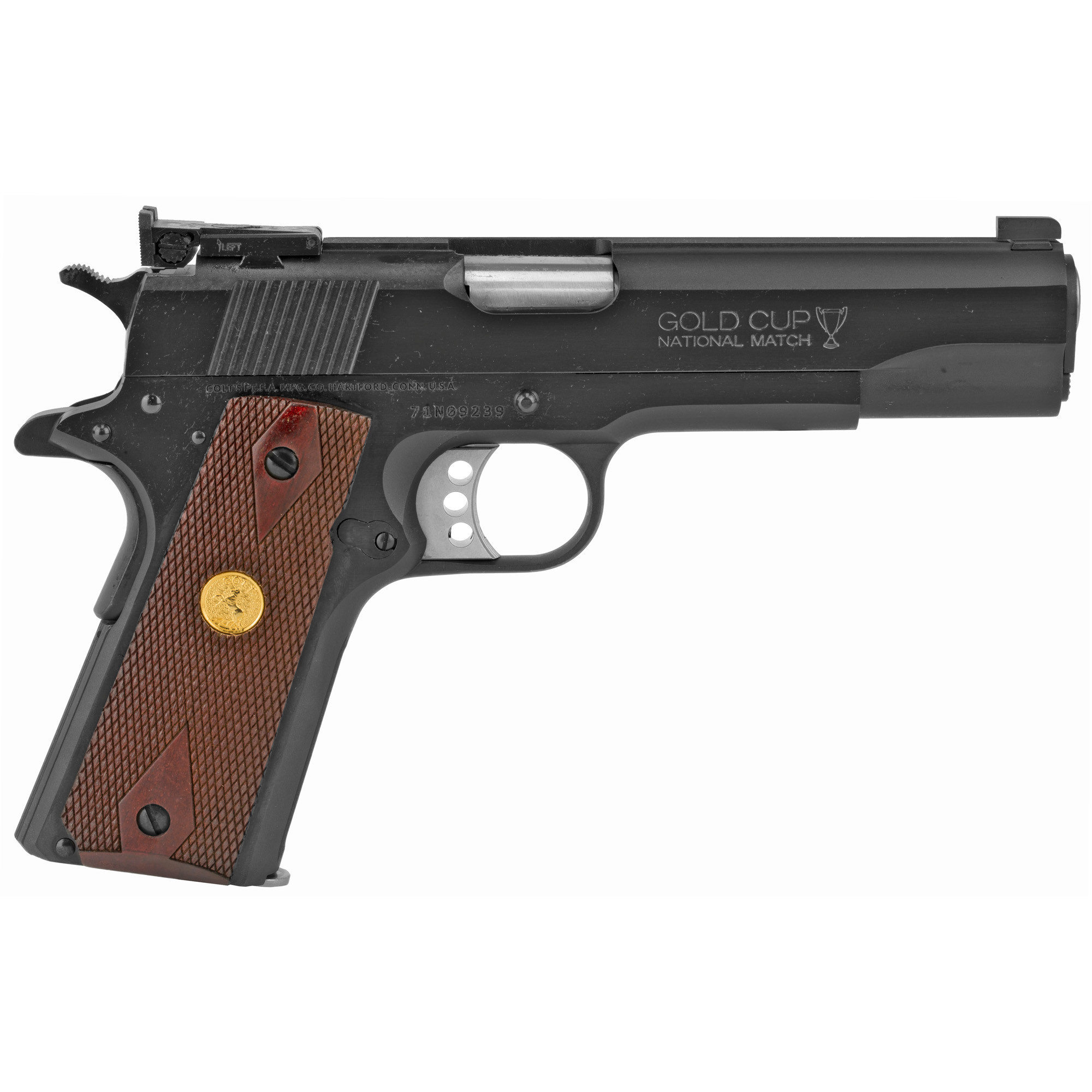 Colt  Gold Cup National Match 1911 38 Super 5" BLK/Rosewood 9RD Pistol