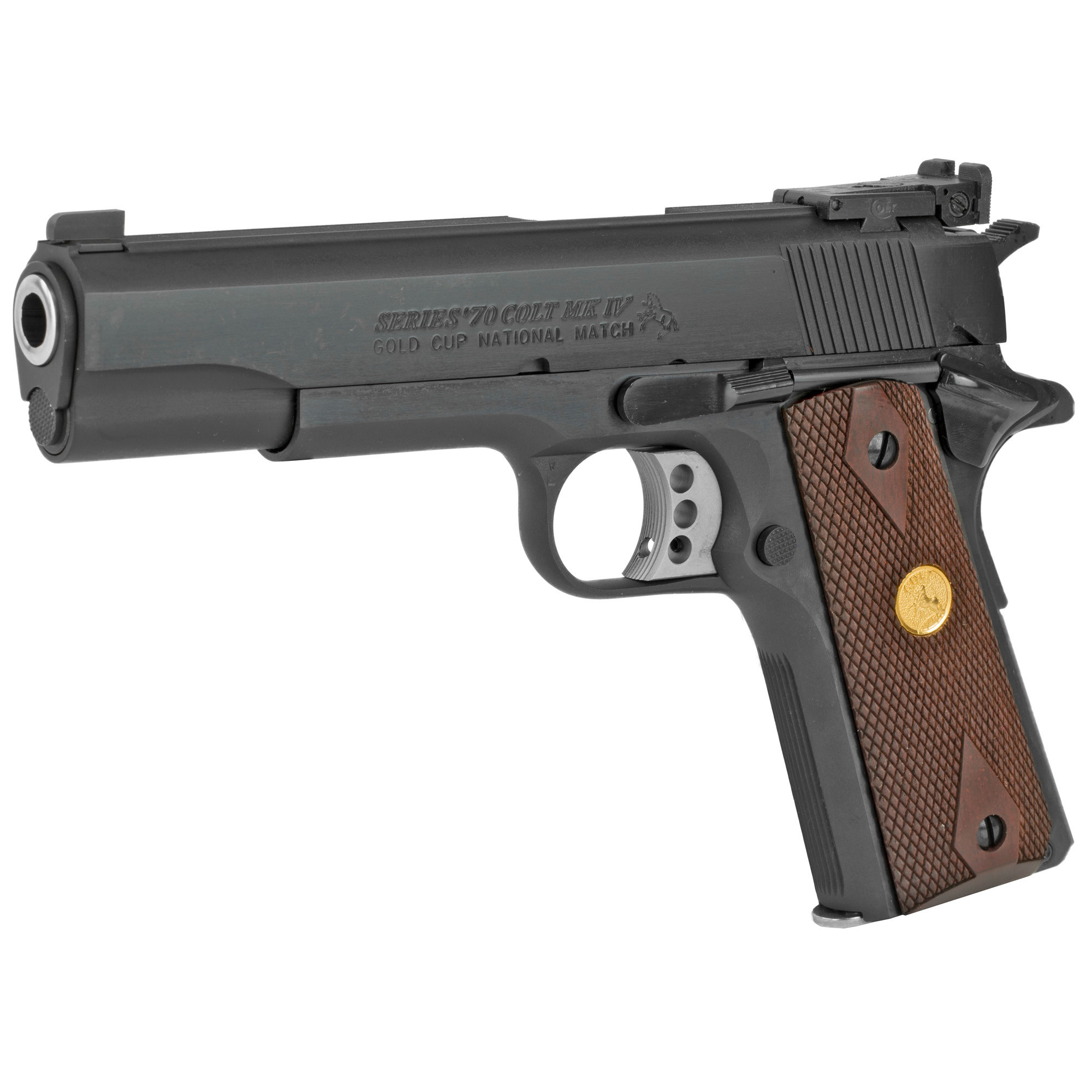 Colt  Gold Cup National Match 1911 38 Super 5" BLK/Rosewood 9RD Pistol