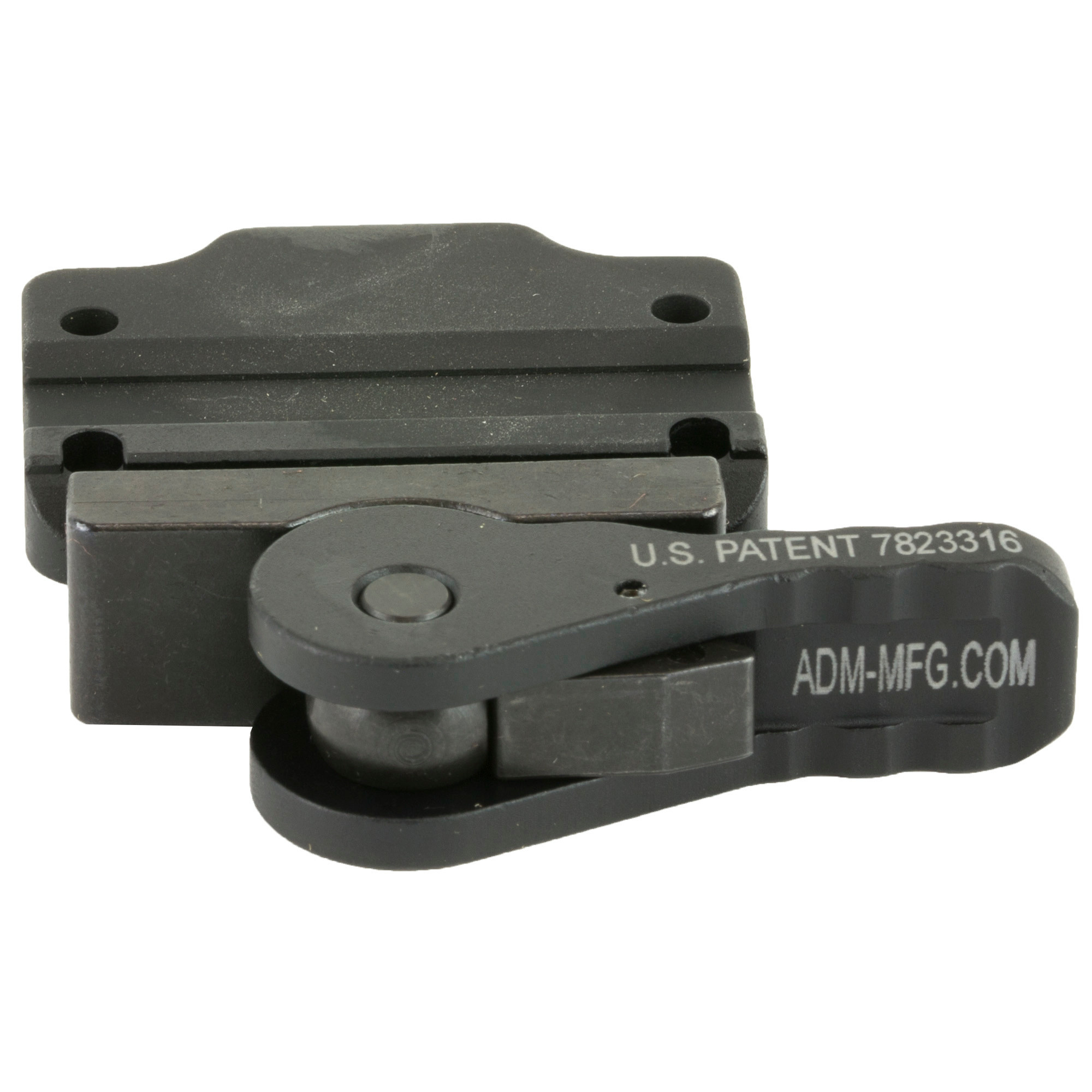 American Defense Mfg., Mount, Quick Detach, Fits Trijicon MRO, Low Profile Height, Black