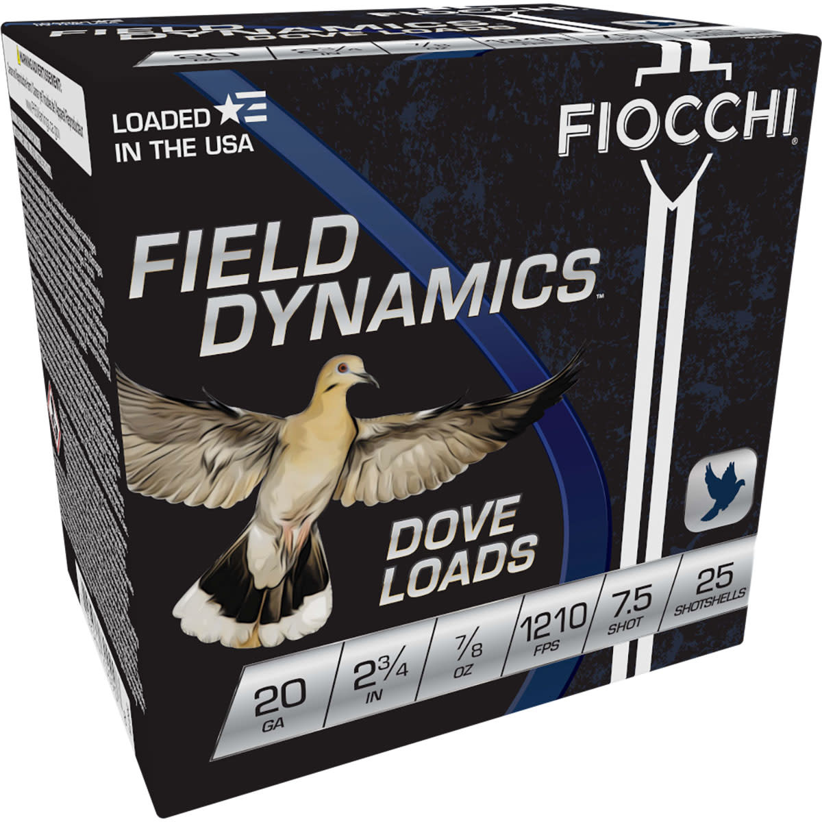Fiochhi, Dove & Quail, 20 Gauge 2 3/4", 7/8oz #7.5 Shot Birdshot, 25RD