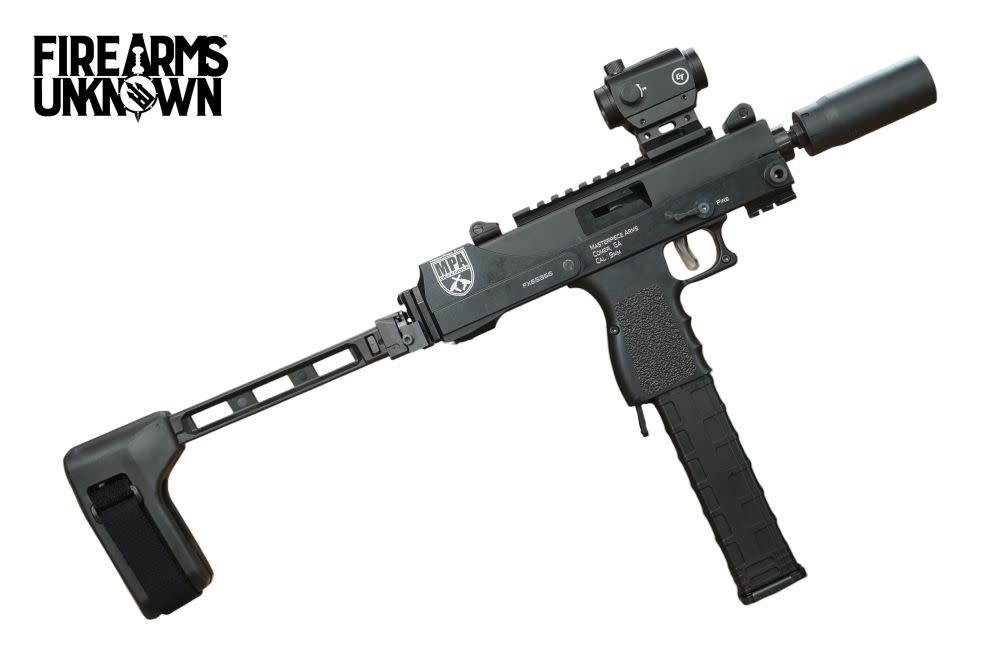 MPA 30SST Defender w/ Crimson Trace Red Dot Sight, Whisper Pickle Suppressor, SB Tactical Folding Brace