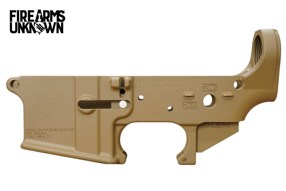 FU Swashbuckler Cerakoted Barret Brown Stripped "Multi Cal" Lower Receiver (BLEM)