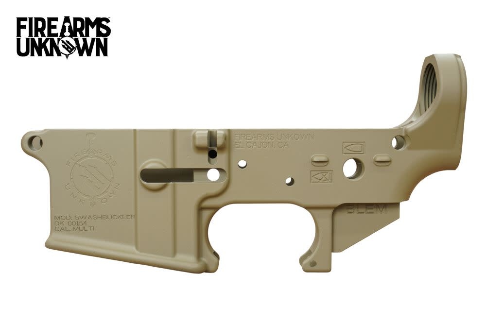 FU Swashbuckler Cerakoted Magpul FDE Stripped "Multi Cal" Lower Receiver (BLEM)