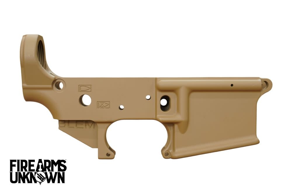 FU Swashbuckler Cerakoted Troy Coyote Tan Stripped "Multi Cal" Lower Receiver (BLEM)