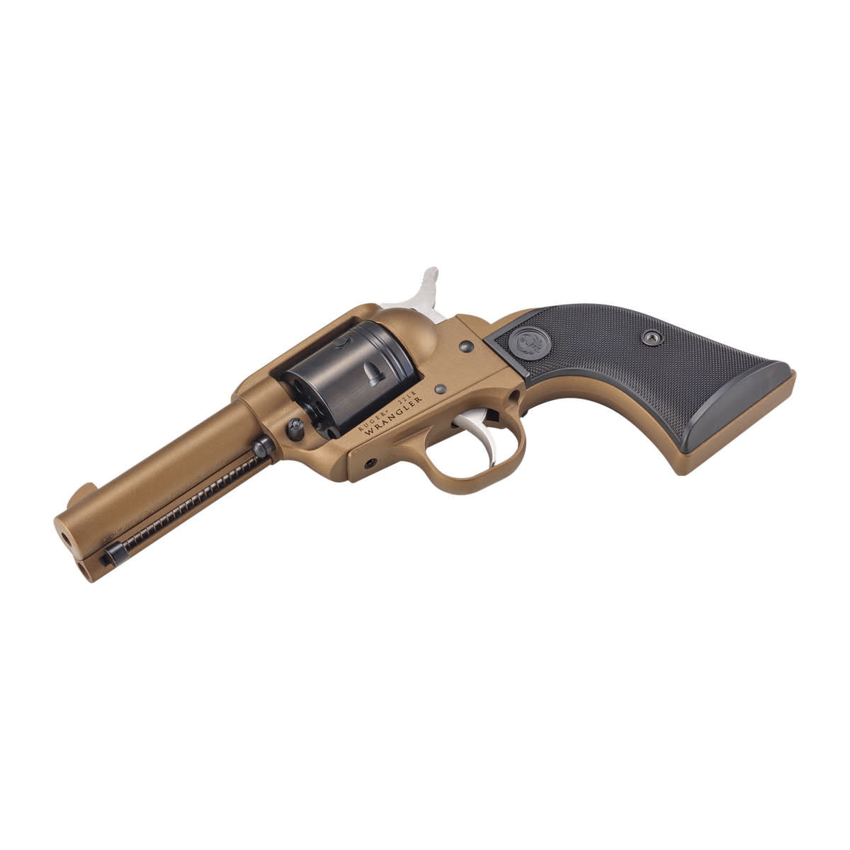Ruger, Wrangler, 22LR, 3.75", Burnt Bronze, 6RD, Single Action Revolver (CA Comp)