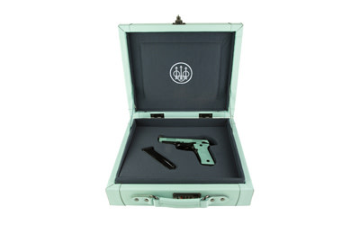 Beretta, 80X Cheetah, 380ACP, 3.9", Blue/BLK, (2) 13RD, Pistol, With Blue Leather Case
