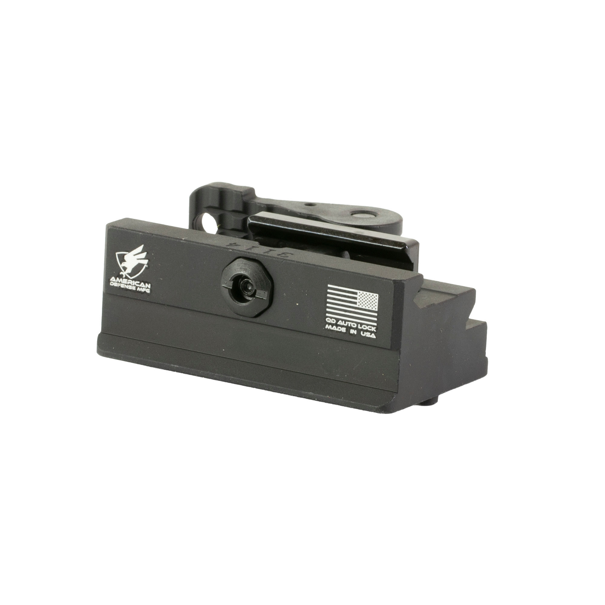 American Defense  ARCA to Picatinny Mount, Fits Tripod Heads with ARCA Swiss Black