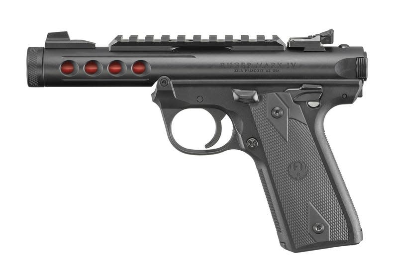 Ruger Mark IV 22/45 Lite 22LR 4.4" USMC RED (2)10RD Pistol