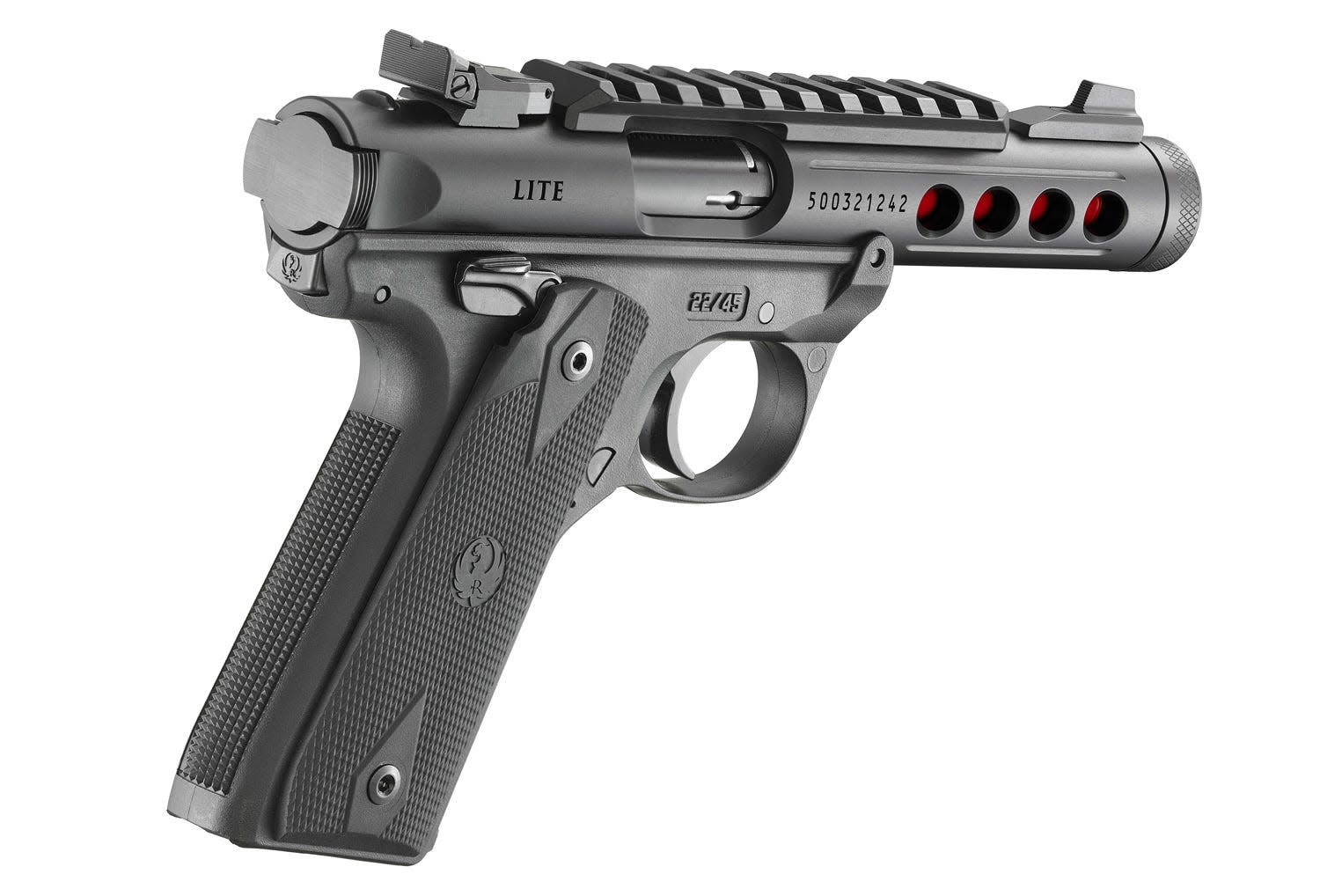 Ruger Mark IV 22/45 Lite 22LR 4.4" USMC RED (2)10RD Pistol