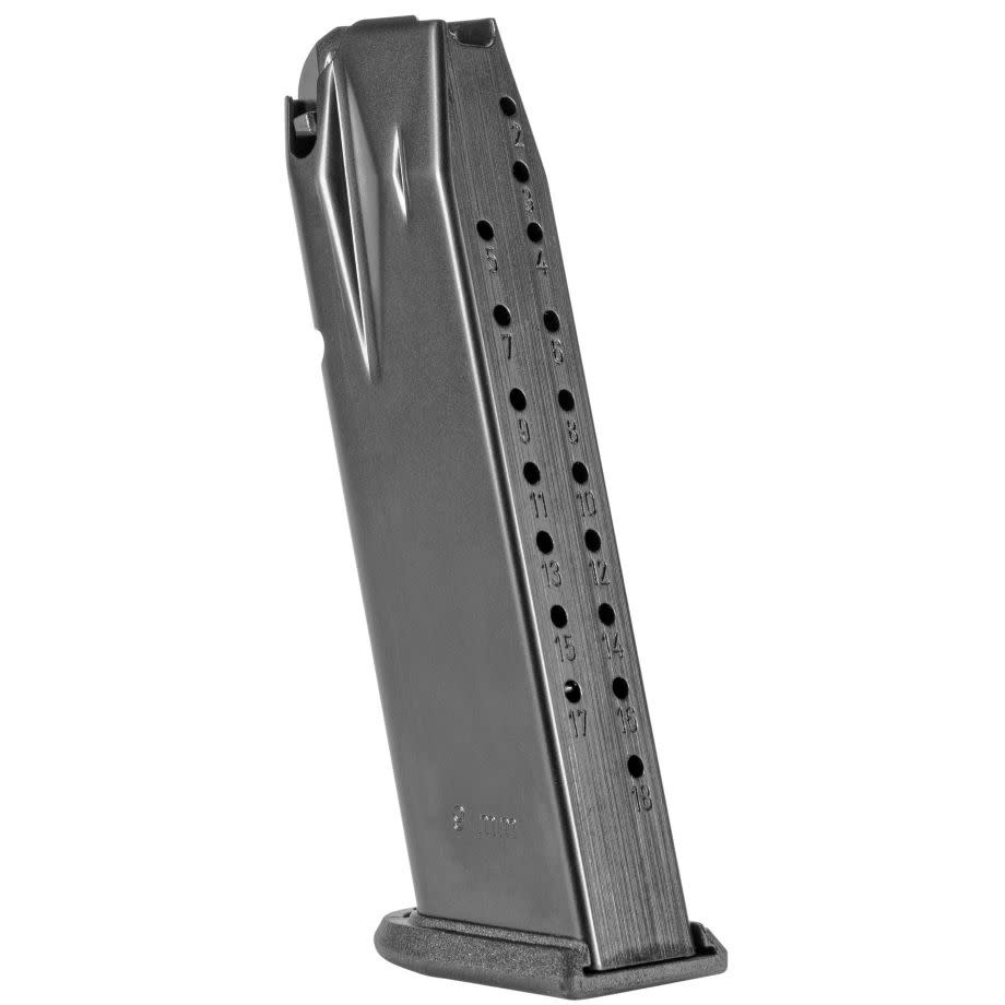 Walther, Magazine, 9MM, 18 Rounds, Fits PDP Full Size, Black