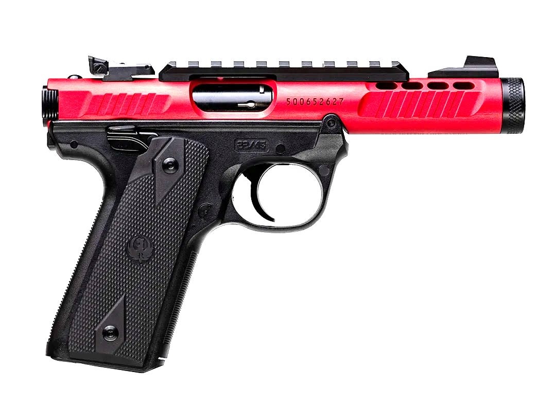 RUGER MKIV 22/45 RED 22LR 4.4" 10-RD SEMI-AUTO PISTOL