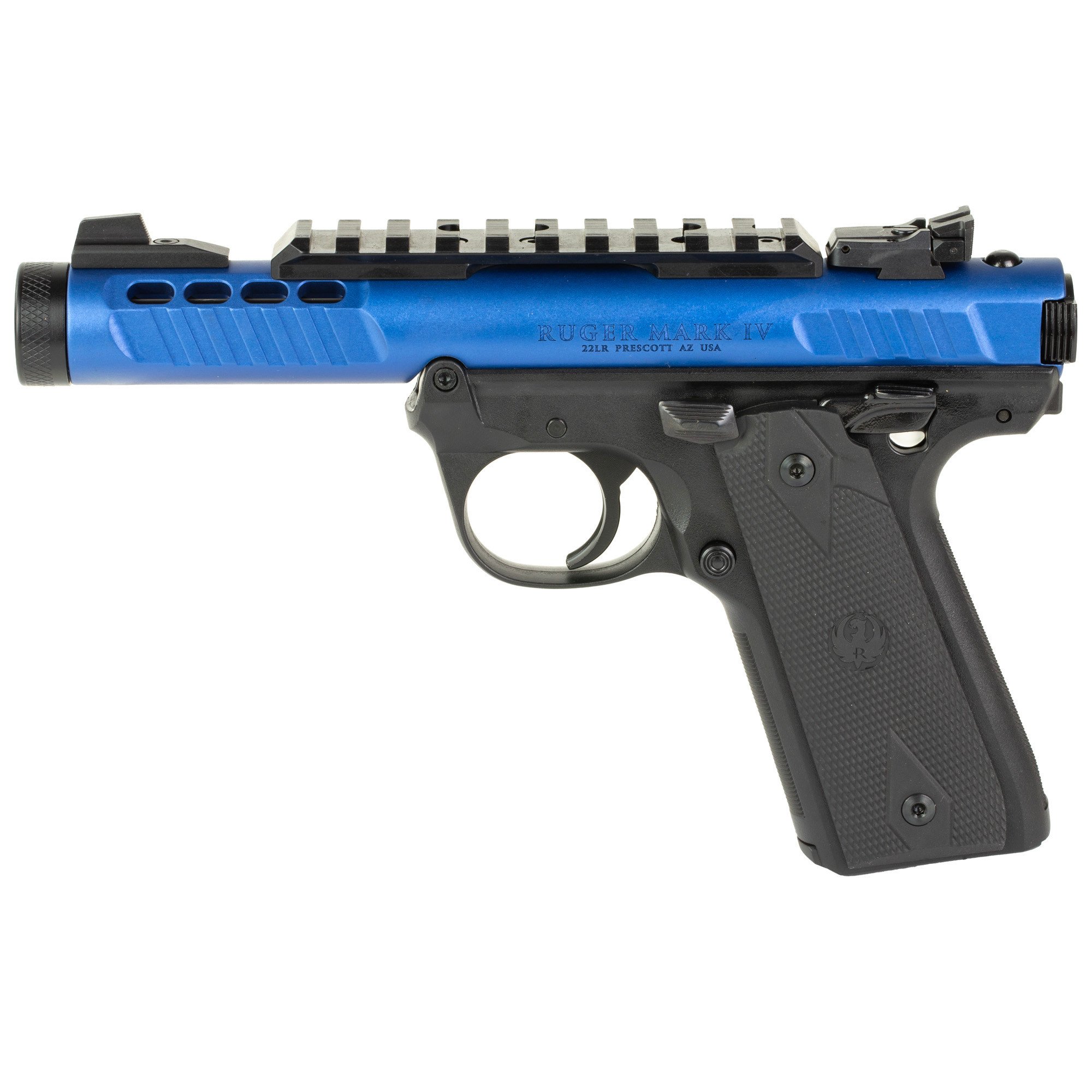 Ruger Mark IV 22/45 Lite 4.4" TB Blue/BLK (2) 10RD Pistol