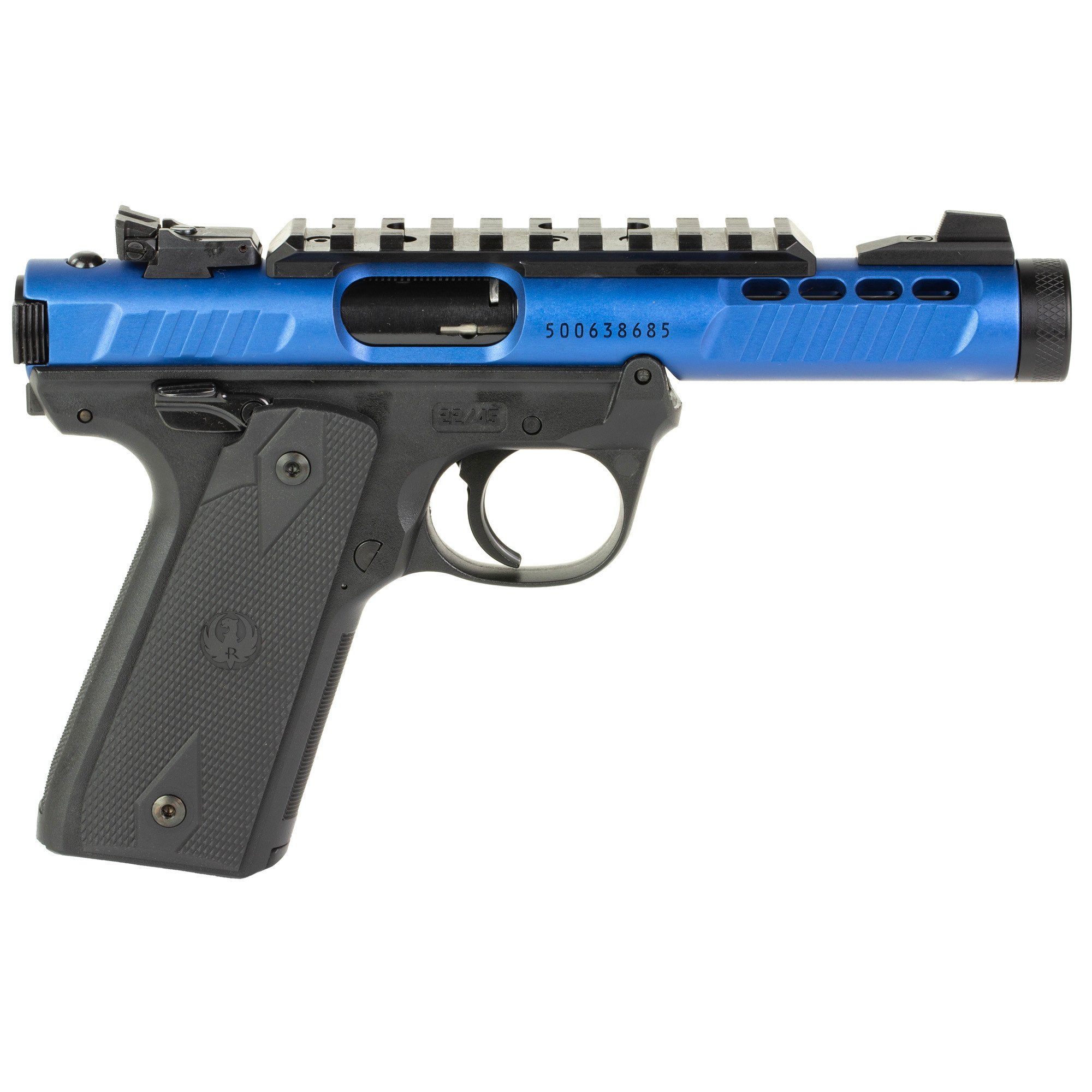 Ruger Mark IV 22/45 Lite 4.4" TB Blue/BLK (2) 10RD Pistol