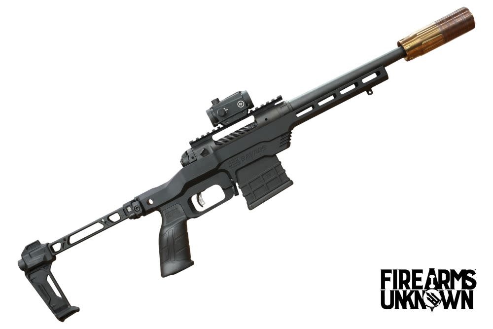 Savage 110 PCS, 223, 10.5", 10RD Pistol W/ Suppressor, Folding Brace & Red Dot