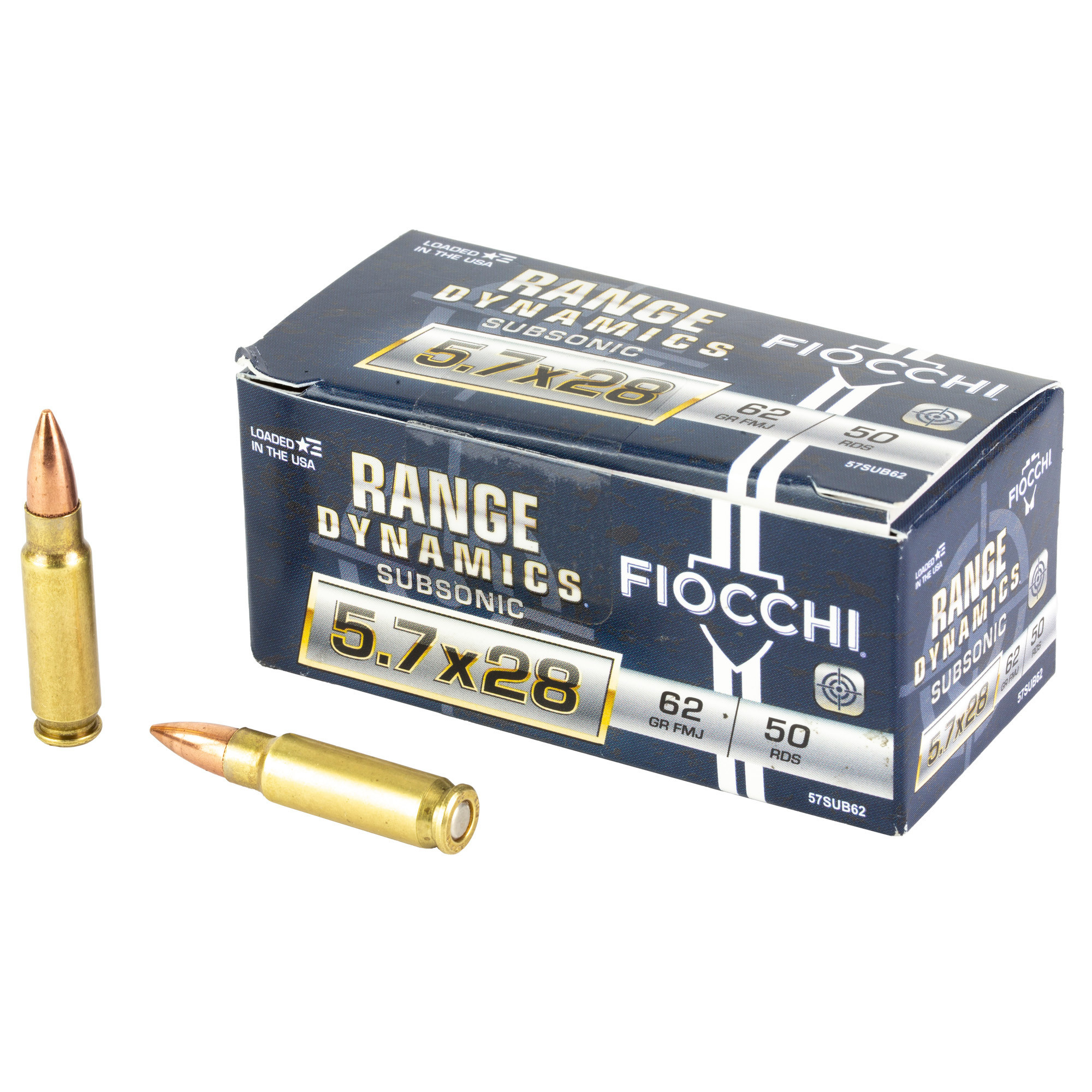 Fiocchi , Range Dynamics, 5.7X28MM, 62Gr, Full Metal Jacket, 50 Round Box