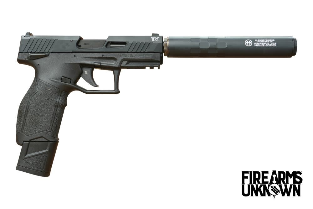 Taurus TX22 Gen2 22LR 4.6" TB BLK/BLK (1)16/(1)22RD Pistol w/ HushPoint 22