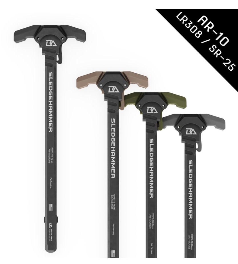 The Sledgehammer AR-10 / LR308 Gas Blocking Charging Handle (BRK6010)