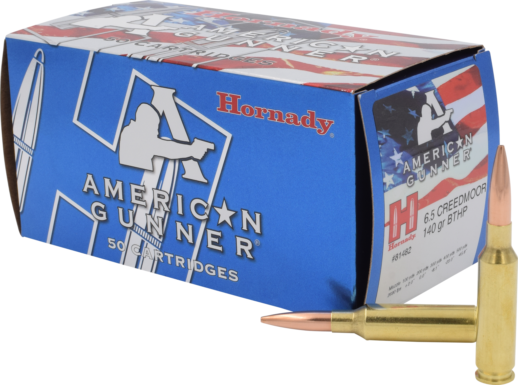 Hornady American Gunner 6.5Creedmoor 140gr Hollow Point Boat Tail 50RD Box