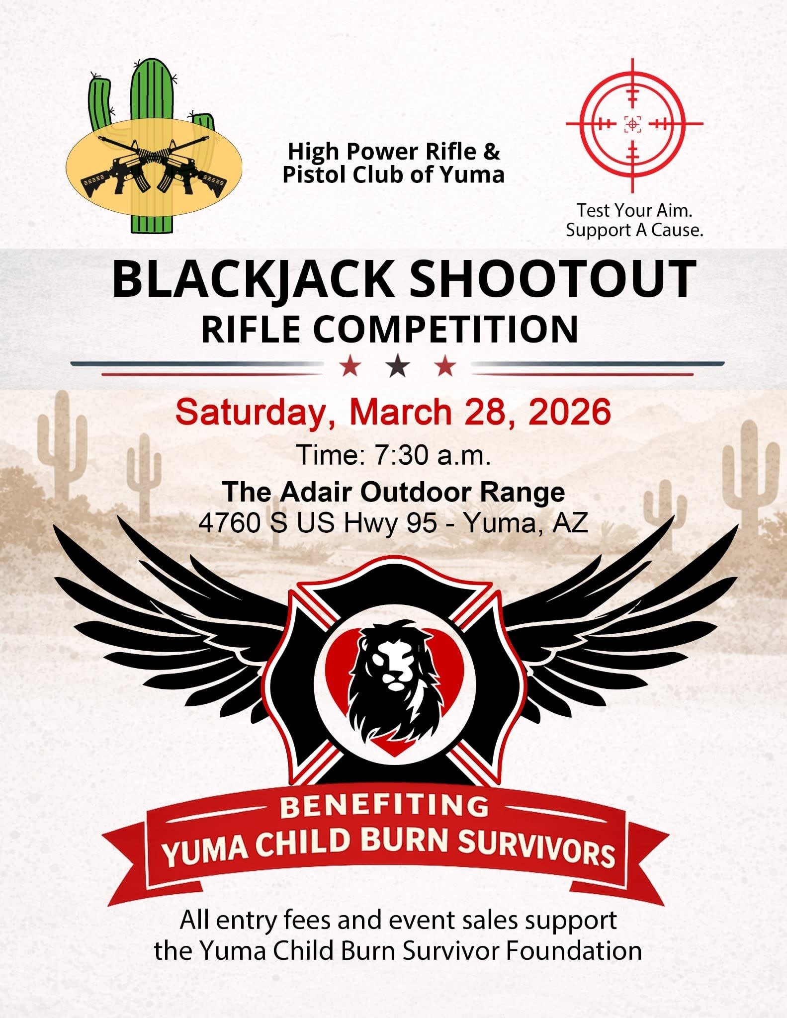 (6) Yuma Child Burn Survivors Raffle Tickets for HBAR Rifle