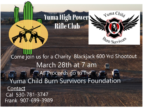 (6) Yuma Child Burn Survivors Raffle Tickets for HBAR Rifle