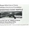 (1) Yuma Child Burn Survivors Raffle Ticket for HBAR Rifle
