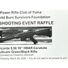 (6) Yuma Child Burn Survivors Raffle Tickets for HBAR Rifle