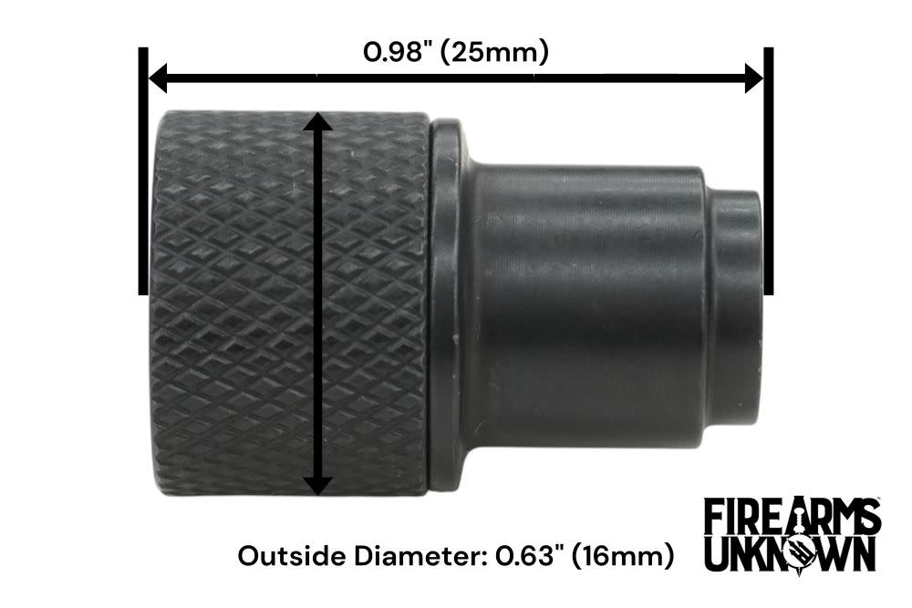 M8x.75 to 1/2x28 Thread Adapter/Extension for S&W22/Walther P22