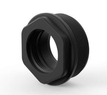 Breek Arms, Plan B HUB One 1.375"x24, Low Profile Universal Suppressor Mount, Stainless Steel