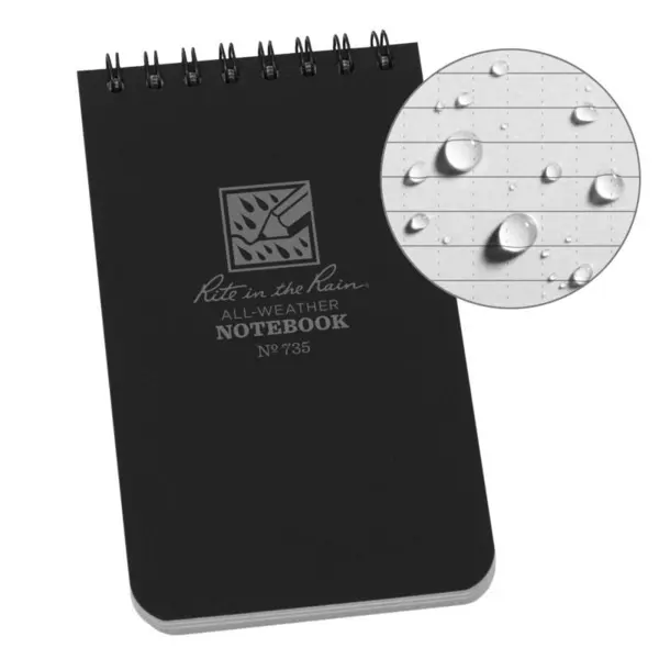 Rite in the Rain - N° 735 Top Spiral Notebook_Blk
