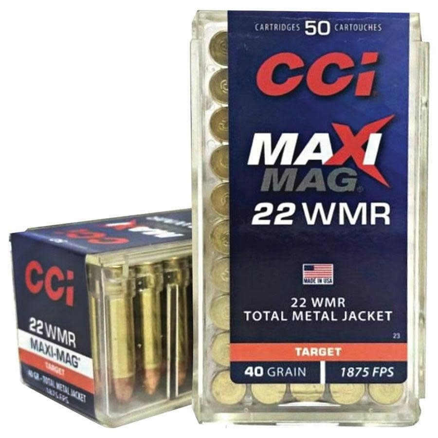 CCI Maxi-Mag Rimfire Ammunition .22 WMR 40 gr. TMJ 1875 fps 50/ct
