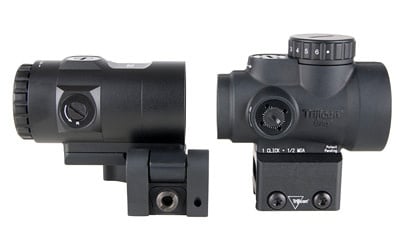 Trijicon, MRO SD Combo, Red Dot W/ 3X Magnifier, 25mm , 2 MOA, BLK, Full Co-Witness 2200367