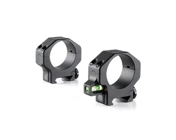 RPM 34mm Medium Precision Riflescope Ring Set with Co-Linear Bubble Level Black