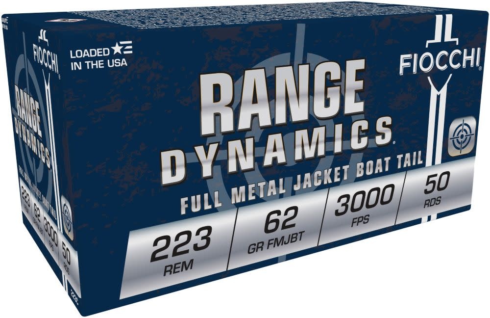 Fiocchi 223C Training Dynamics 223 Rem 62 gr FMJ Boat-Tail (FMJBT) 50 Bx