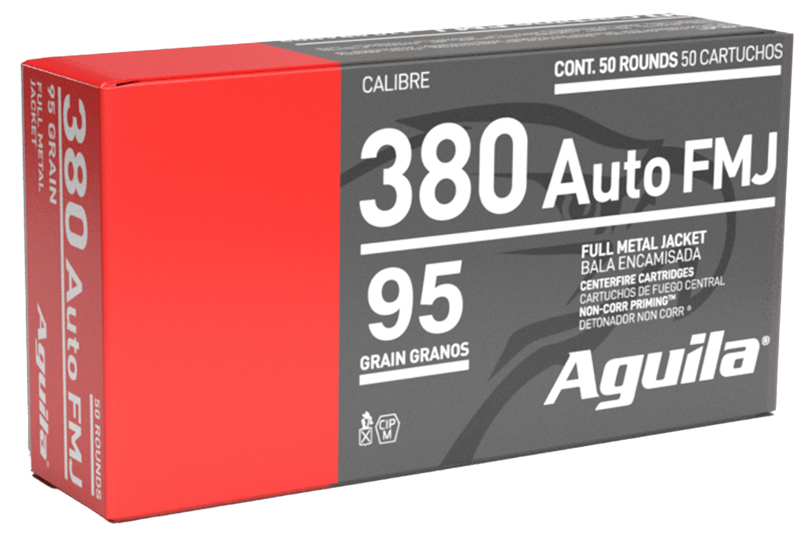 Aguila, 380 ACP, 95 Grain, FMJ, 50RD Box